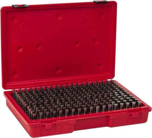 Value Collection - 250 Piece, 0.2515-0.5005 Inch Diameter Plug and Pin Gage Set - Plus 0.0002 Inch Tolerance, Class ZZ - Industrial Tool & Supply