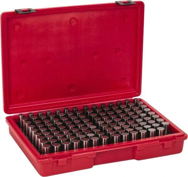 Value Collection - 125 Piece, 0.626-0.75 Inch Diameter Plug and Pin Gage Set - Plus 0.0002 Inch Tolerance, Class ZZ - Industrial Tool & Supply