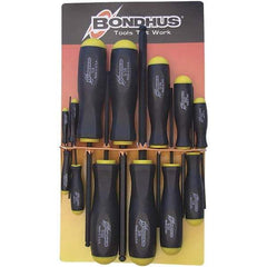 Bondhus - 13 Piece, 0.05 to 3/8" Ball End Hex Driver Set - Comes in Vinyl Pouch - Industrial Tool & Supply