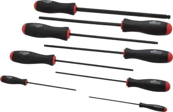 Bondhus - 8 Piece, 2 to 10mm Ball End Hex Driver Set - Comes in Vinyl Pouch - Industrial Tool & Supply