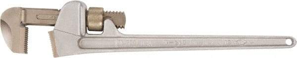 Ampco - 10" Aluminum Nonsparking Pipe Wrench - 2-1/2" Pipe Capacity - Industrial Tool & Supply