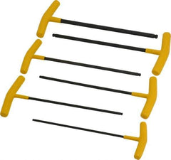 Bondhus - 6 Piece T-Handle Ball End Hex Key Set - Hex Range 5/32 to 3/8", Alloy Steel - Industrial Tool & Supply