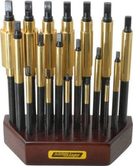 Made in USA - 18 Piece Barrel Lap Set - 3/16 to 1" Hole Diam - Industrial Tool & Supply