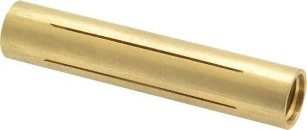 Made in USA - 5/8" Diam Through Hole Barrel Cylinder - 3" Barrel Length, Eccentric Slot - Industrial Tool & Supply