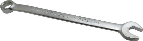 Proto - 19mm 6 Point Offset Combination Wrench - 15° Head Angle, 11-1/32" OAL, Steel, Satin Finish - Industrial Tool & Supply