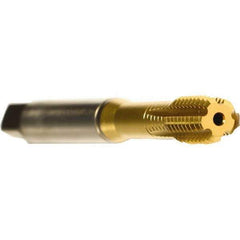 Emuge - 5/16-18 UNC 2BX Modified Bottoming Thread Forming Tap - Cobalt, TiN Finish, 3.543" OAL, 0.787" Thread Length, Right Hand Thread, Series Druck - Exact Industrial Supply