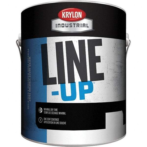 Krylon - White Striping Paint - 350' Coverage at 4" Wide, Water-Based Formula - Industrial Tool & Supply