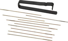 Made in USA - 2-1/2" Long x 0.04" Thick Midget Lap - 0.03" Arbor Diam, 10 Piece Set - Industrial Tool & Supply