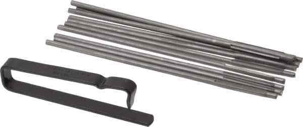 Made in USA - 3-1/4" Long x 0.12" Thick Midget Lap - 0.09" Arbor Diam, 10 Piece Set - Industrial Tool & Supply