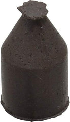 Cratex - 3/8" Max Diam x 5/8" Long, Cone, Rubberized Point - Medium Grade, Silicon Carbide, 1/16" Arbor Hole, Unmounted - Industrial Tool & Supply