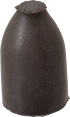 Cratex - 1/2" Max Diam x 7/8" Long, Cone, Rubberized Point - Medium Grade, Silicon Carbide, 1/8" Arbor Hole, Unmounted - Industrial Tool & Supply