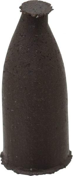 Cratex - 3/8" Max Diam x 1" Long, Cone, Rubberized Point - Medium Grade, Silicon Carbide, 1/8" Arbor Hole, Unmounted - Industrial Tool & Supply