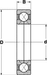 SKF - Radial Ball Bearings; Type: 4 Point Angular Contact Ball Bearing ; Style: Open ; Bore Diameter (mm): 110.00 ; Outside Diameter (mm): 200.00 ; Width (mm): 38.00 ; Flange Type: Without Flange - Exact Industrial Supply