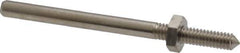 Value Collection - 1/8" Shank No. 6 Abrasive Point Mandrel - 1-3/4" Length, 1/8" Hole Compatibility, for Cones, Points & Rubberized Points - Industrial Tool & Supply
