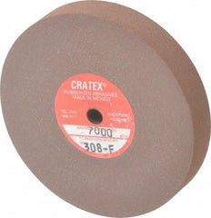 Cratex - 3" Diam x 1/4" Hole x 1/2" Thick, Surface Grinding Wheel - Silicon Carbide, Fine Grade, 7,000 Max RPM, Rubber Bond, No Recess - Industrial Tool & Supply
