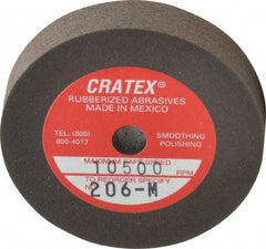 Cratex - 2" Diam x 1/4" Hole x 3/8" Thick, Surface Grinding Wheel - Silicon Carbide, Medium Grade, 10,500 Max RPM, Rubber Bond, No Recess - Industrial Tool & Supply