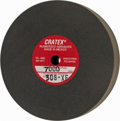 Cratex - 3" Diam x 1/4" Hole x 1/2" Thick, Surface Grinding Wheel - Silicon Carbide, Extra Fine Grade, 7,000 Max RPM, Rubber Bond, No Recess - Industrial Tool & Supply
