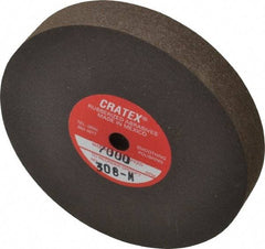 Cratex - 3" Diam x 1/4" Hole x 1/2" Thick, Surface Grinding Wheel - Silicon Carbide, Medium Grade, 7,000 Max RPM, Rubber Bond, No Recess - Industrial Tool & Supply