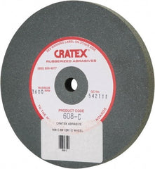 Cratex - 6" Diam x 1/2" Hole x 1/2" Thick, Surface Grinding Wheel - Silicon Carbide, Coarse Grade, 3,600 Max RPM, Rubber Bond, No Recess - Industrial Tool & Supply