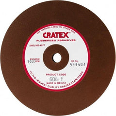 Cratex - 6" Diam x 1/2" Hole x 1/2" Thick, Surface Grinding Wheel - Silicon Carbide, Fine Grade, 3,600 Max RPM, Rubber Bond, No Recess - Industrial Tool & Supply