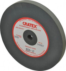 Cratex - 6" Diam x 1/2" Hole x 1/2" Thick, Surface Grinding Wheel - Silicon Carbide, Extra Fine Grade, 3,600 Max RPM, Rubber Bond, No Recess - Industrial Tool & Supply