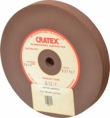 Cratex - 6" Diam x 1/2" Hole x 3/4" Thick, Surface Grinding Wheel - Silicon Carbide, Fine Grade, 3,600 Max RPM, Rubber Bond, No Recess - Industrial Tool & Supply
