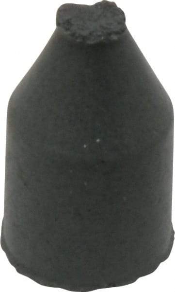 Cratex - 3/8" Max Diam x 5/8" Long, Cone, Rubberized Point - Coarse Grade, Silicon Carbide, 1/16" Arbor Hole, Unmounted - Industrial Tool & Supply