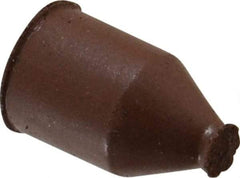 Cratex - 3/8" Max Diam x 5/8" Long, Cone, Rubberized Point - Fine Grade, Silicon Carbide, 1/16" Arbor Hole, Unmounted - Industrial Tool & Supply