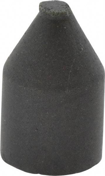 Cratex - 3/8" Max Diam x 5/8" Long, Cone, Rubberized Point - Very Fine Grade, Silicon Carbide, 1/16" Arbor Hole, Unmounted - Industrial Tool & Supply