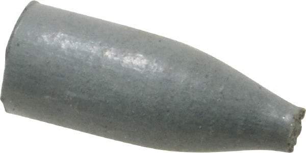 Cratex - 3/8" Max Diam x 1" Long, Cone, Rubberized Point - Coarse Grade, Silicon Carbide, 1/8" Arbor Hole, Unmounted - Industrial Tool & Supply