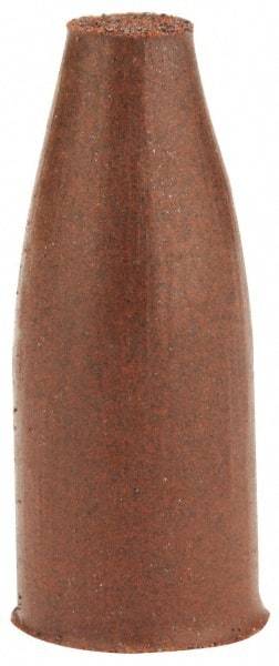 Cratex - 3/8" Max Diam x 1" Long, Cone, Rubberized Point - Fine Grade, Silicon Carbide, 1/8" Arbor Hole, Unmounted - Industrial Tool & Supply