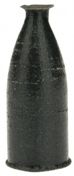 Cratex - 3/8" Max Diam x 1" Long, Cone, Rubberized Point - Very Fine Grade, Silicon Carbide, 1/8" Arbor Hole, Unmounted - Industrial Tool & Supply