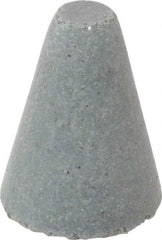 Cratex - 5/8" Max Diam x 7/8" Long, Taper, Rubberized Point - Coarse Grade, Silicon Carbide, 1/8" Arbor Hole, Unmounted - Industrial Tool & Supply