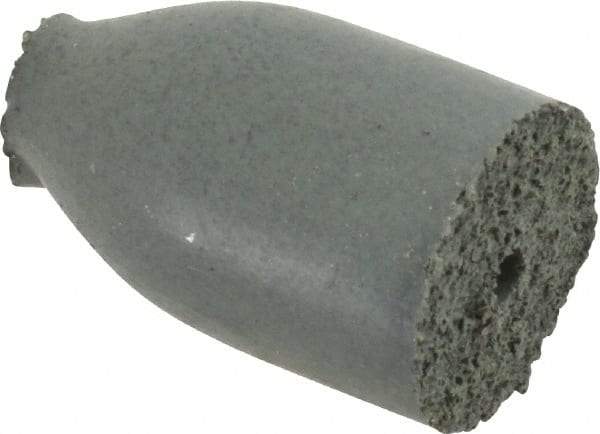 Cratex - 1/2" Max Diam x 7/8" Long, Cone, Rubberized Point - Coarse Grade, Silicon Carbide, 1/8" Arbor Hole, Unmounted - Industrial Tool & Supply