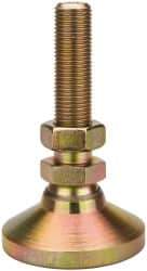 Vlier - 1/2-20 Bolt Thread, Studded Pivotal Stud Mount Leveling Pad & Mount - 5,000 Max Lb Capacity, 1-7/8" Base Diam - Industrial Tool & Supply