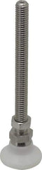 Vlier - 3/8-16 Bolt Thread, Studded Pivotal Stud Mount Leveling Pad & Mount - 2,800 Max Lb Capacity, 1-1/4" Base Diam - Industrial Tool & Supply