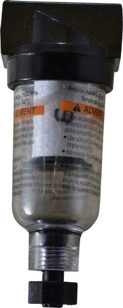 Parker - 1/4" Port, 20 CFM Coalescing Filter - Polycarbonate Bowl, Manual Drain, 150 Max psi - Industrial Tool & Supply