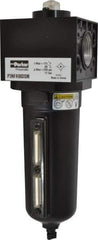 Parker - 1" Port Coalescing Filter - Aluminum Bowl, Manual Drain, 250 Max psi, 3.62" Long x 11.9" High - Industrial Tool & Supply