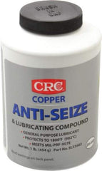 CRC - 16 oz Bottle General Purpose Anti-Seize Lubricant - Copper, -95 to 1,800°F, Bronze, Water Resistant - Industrial Tool & Supply