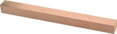 Made in USA - 400 Grit Aluminum Oxide Square Polishing Stone - Super Fine Grade, 1/2" Wide x 6" Long x 1/2" Thick - Industrial Tool & Supply