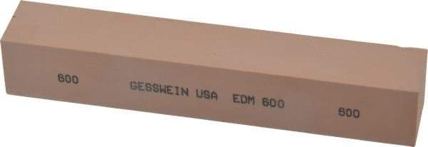Made in USA - 600 Grit Aluminum Oxide Square Polishing Stone - Super Fine Grade, 1" Wide x 6" Long x 1" Thick - Industrial Tool & Supply