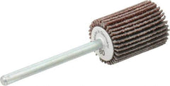 Value Collection - 5/8" Diam x 3/4" Face Width, Medium Aluminum Oxide Coated Mounted Flap Wheel - 1/8" Shank Mount, 80 Grit, X Weighted Cloth Backing, 40,000 Max RPM - Industrial Tool & Supply