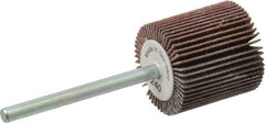 Value Collection - 3/4" Diam x 3/4" Face Width, Very Fine Aluminum Oxide Coated Mounted Flap Wheel - 1/8" Shank Mount, 240 Grit, X Weighted Cloth Backing, 35,000 Max RPM - Industrial Tool & Supply