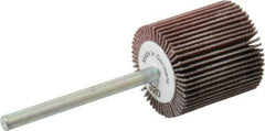 Value Collection - 3/4" Diam x 3/4" Face Width, Extra Fine Aluminum Oxide Coated Mounted Flap Wheel - 1/8" Shank Mount, 320 Grit, X Weighted Cloth Backing, 35,000 Max RPM - Industrial Tool & Supply