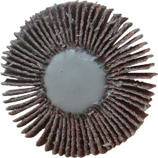 Value Collection - 1-3/16" Diam x 3/16" Face Width, Medium Aluminum Oxide Coated Mounted Flap Wheel - 1/8" Shank Mount, 80 Grit, X Weighted Cloth Backing, 30,000 Max RPM - Industrial Tool & Supply