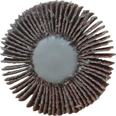 Value Collection - 1-3/16" Diam x 3/16" Face Width, Medium Aluminum Oxide Coated Mounted Flap Wheel - 1/8" Shank Mount, 80 Grit, X Weighted Cloth Backing, 30,000 Max RPM - Industrial Tool & Supply