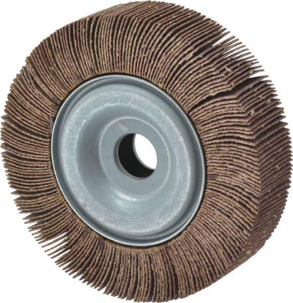 Norton - 4" Diam, 80 Grit Aluminum Oxide Unmounted Flap Wheel - 5/8" Hole, 1" Wide, Coated, Medium Grade, 12,000 Max RPM , Cloth Backing - Industrial Tool & Supply