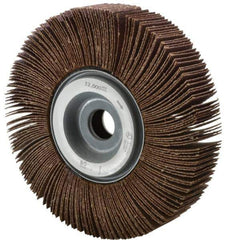 Norton - 5" Diam, 80 Grit Aluminum Oxide Unmounted Flap Wheel - 5/8" Hole, 1" Wide, Coated, Medium Grade, 6,200 Max RPM , Cloth Backing - Industrial Tool & Supply