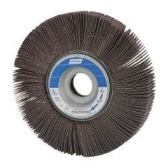 Norton - 6" Diam, 120 Grit Aluminum Oxide Unmounted Flap Wheel - 1" Hole, 1" Wide, Coated, Fine Grade, 6,200 Max RPM , Cloth Backing - Industrial Tool & Supply