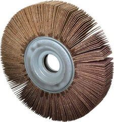 Norton - 6" Diam, 80 Grit Aluminum Oxide Unmounted Flap Wheel - 1" Hole, 1" Wide, Coated, Medium Grade, 6,200 Max RPM , Cloth Backing - Industrial Tool & Supply